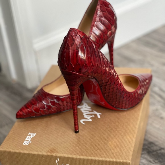 Red python so kate louboutins.Worn once